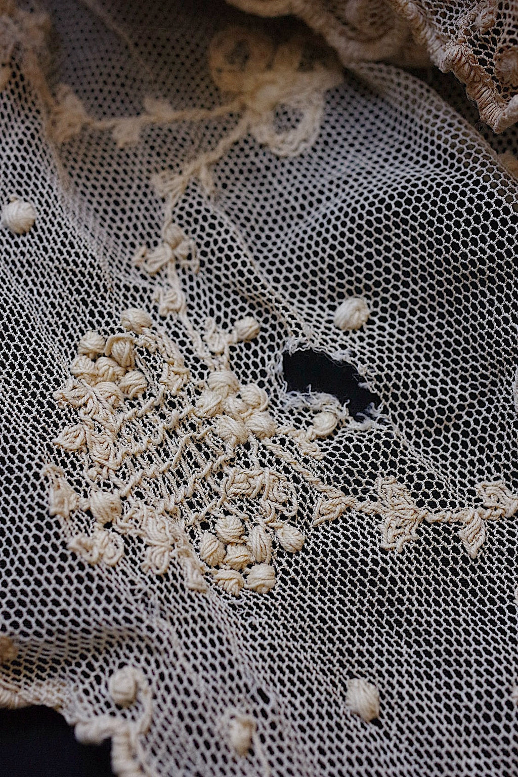 アンティークレース　antique dentelle 280cm .FR a l'epoque