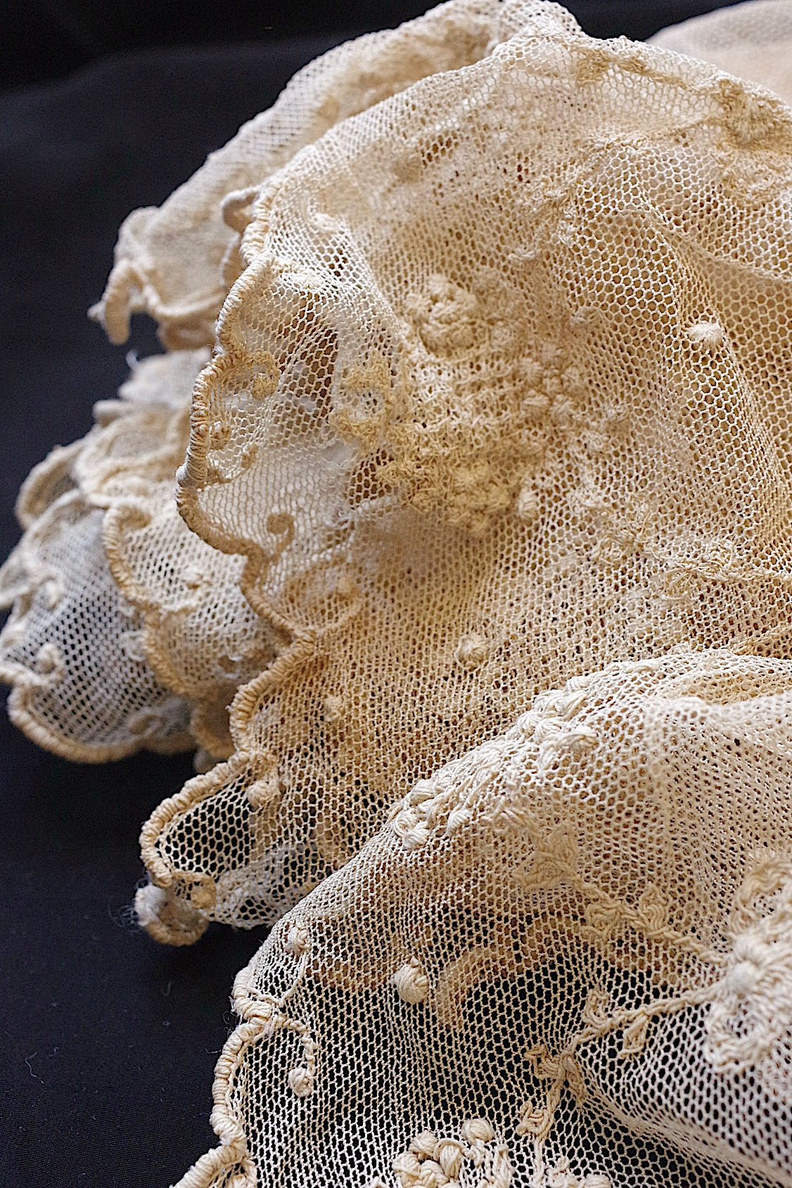 アンティークレース　antique dentelle 280cm .FR a l'epoque