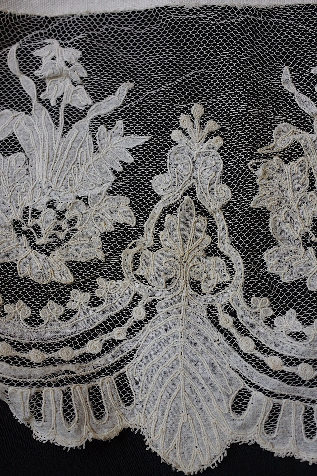 アンティークレース　antique dentelle bas l'aube 314cm .FR a l'epoque
