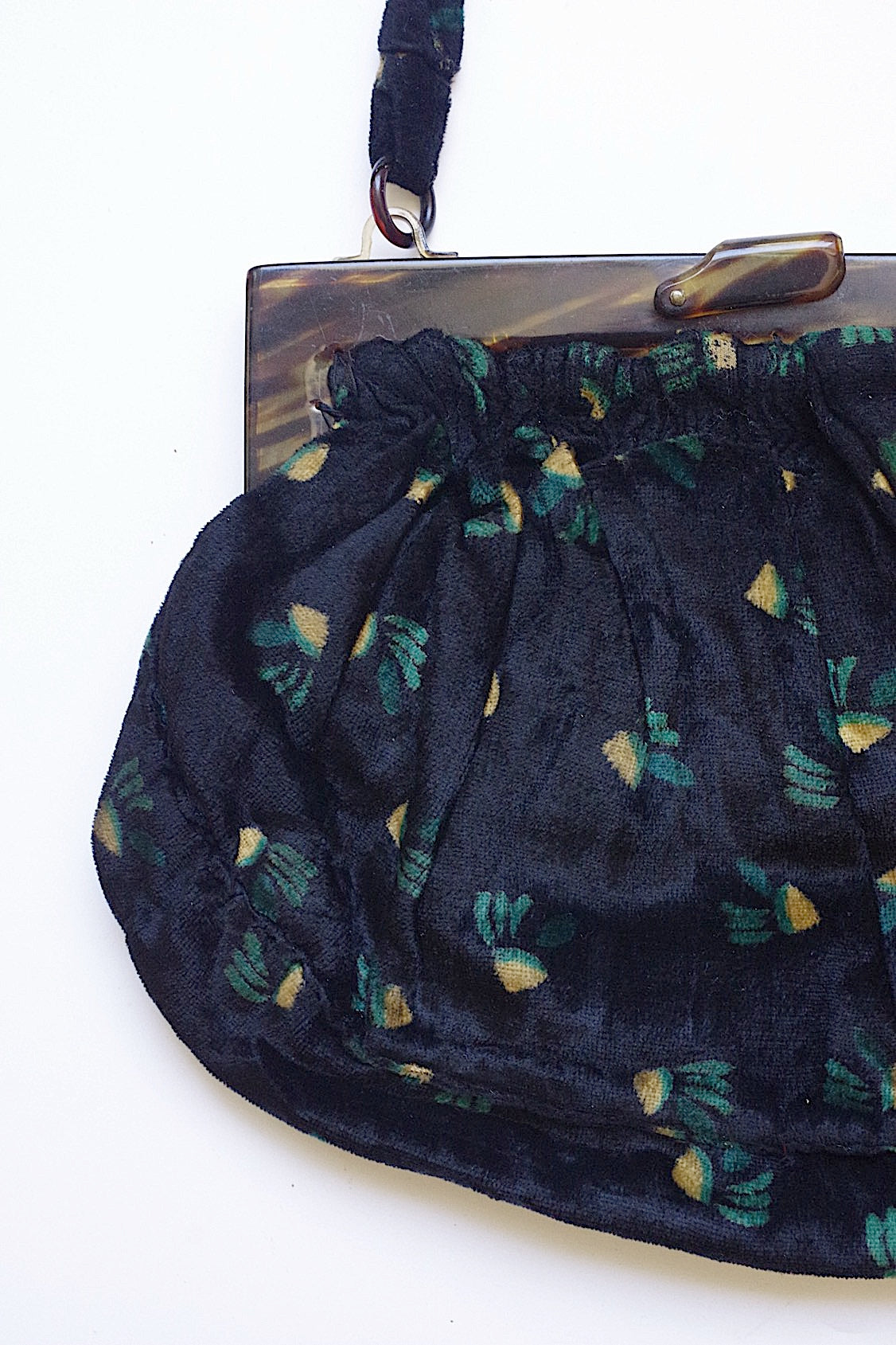 アンティークバッグ　bag antique ベロア生地 .FR a l'epoque