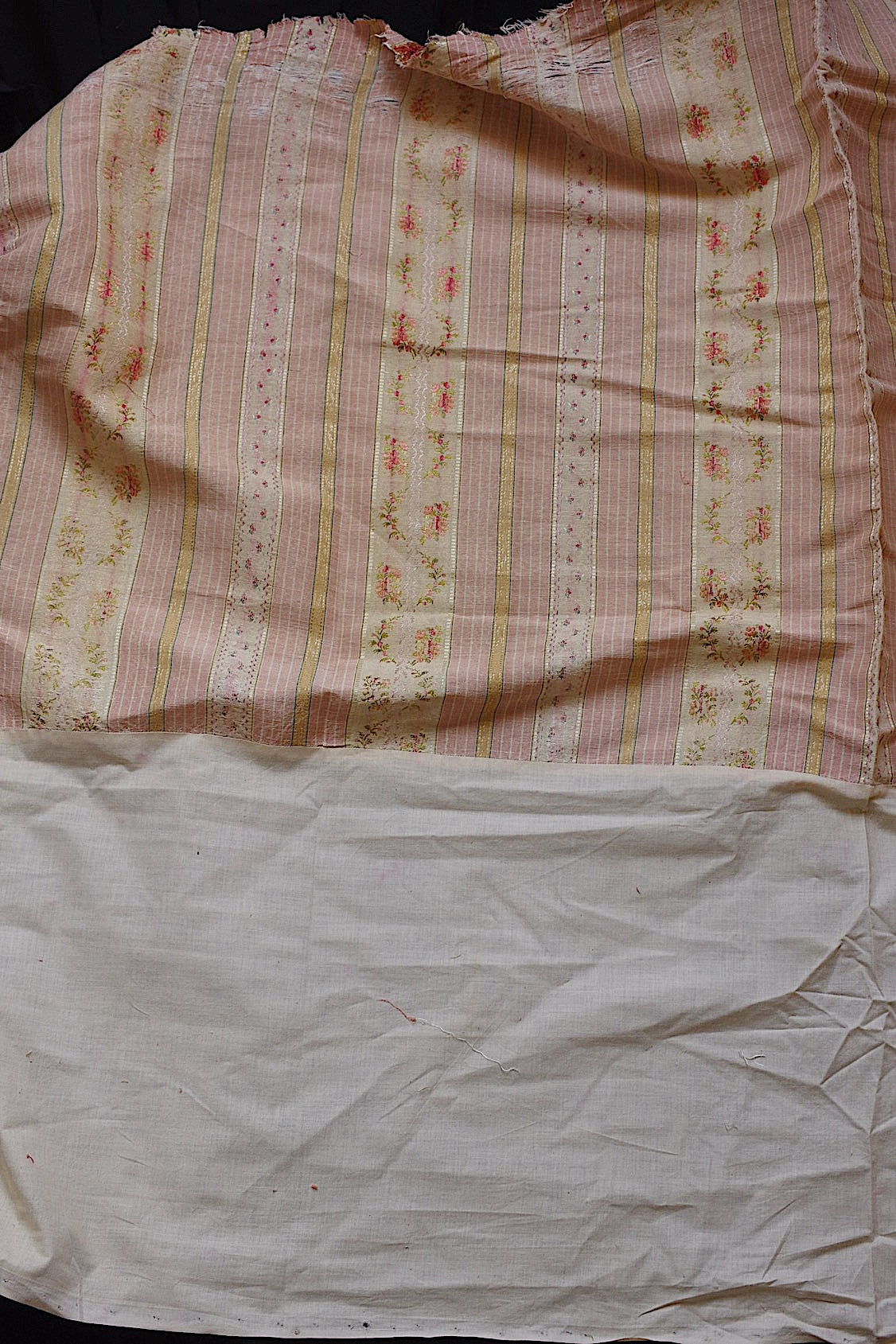 アンティーク生地　tissu antique アンティーク生地回収品素材に3 .FR a l'epoque