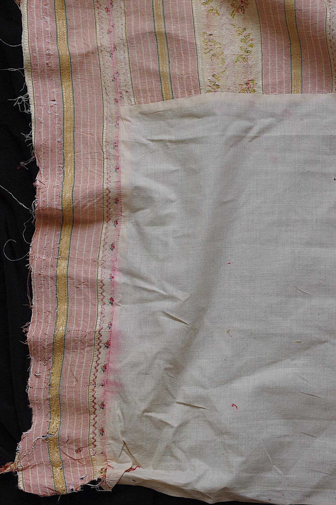 アンティーク生地　tissu antique アンティーク生地回収品素材に3 .FR a l'epoque