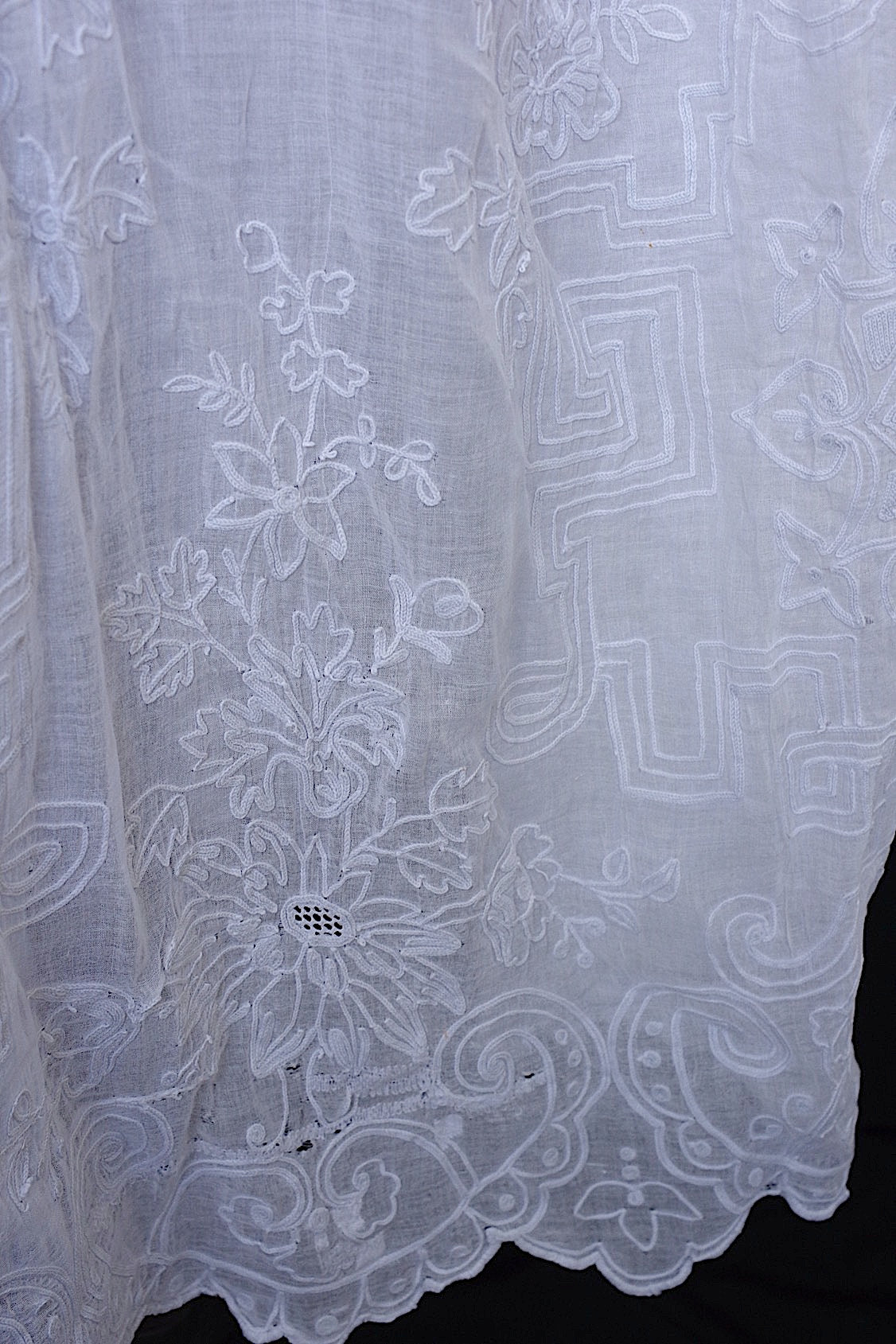 アンティーク教会チュニック　vêtement antique aube Church Smock5 .FR a l'epoque