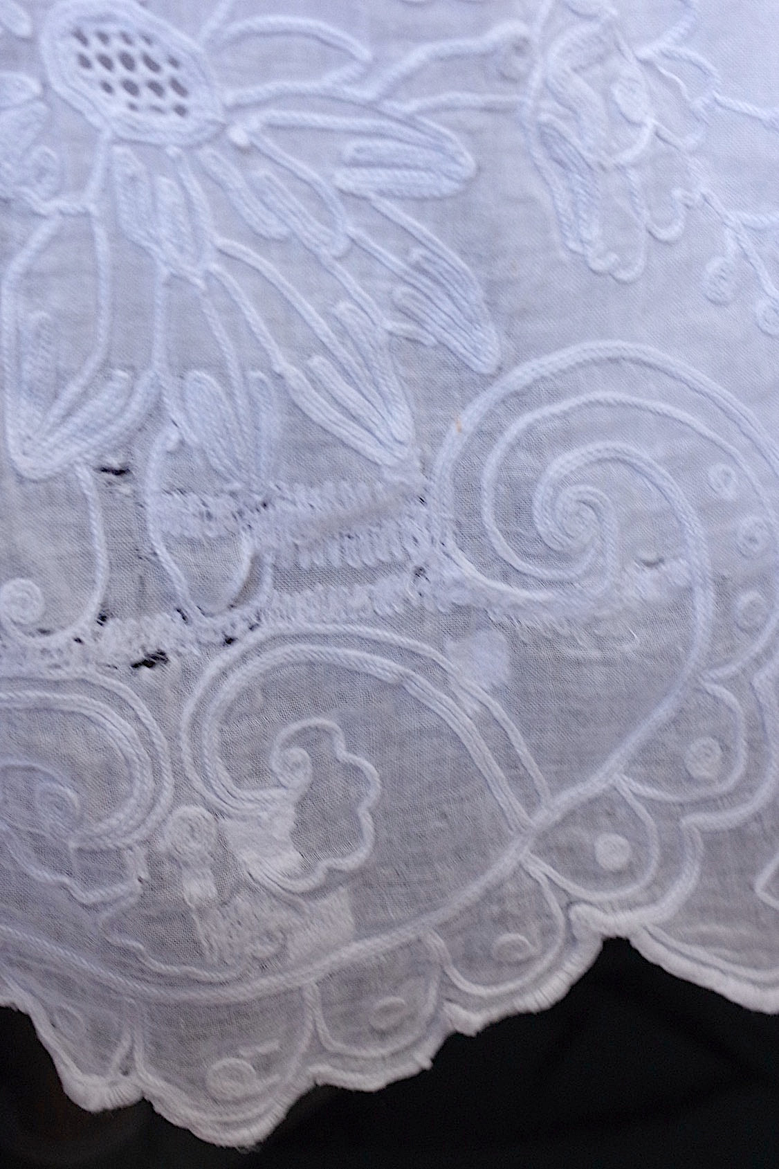 アンティーク教会チュニック　vêtement antique aube Church Smock5 .FR a l'epoque