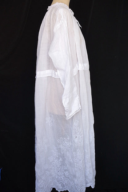 アンティーク教会チュニック　vêtement antique aube Church Smock5 .FR a l'epoque