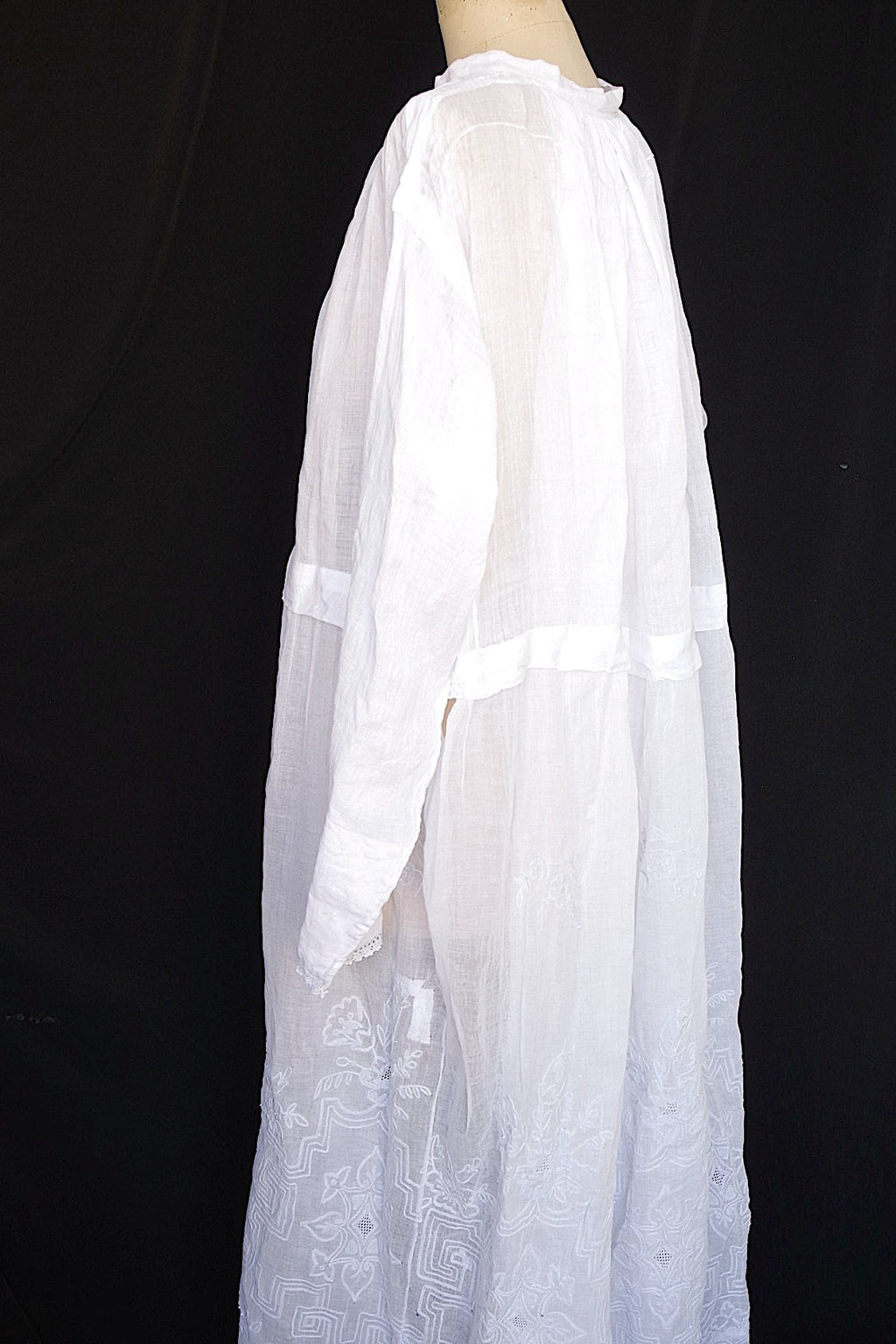 アンティーク教会チュニック　vêtement antique aube Church Smock5 .FR a l'epoque