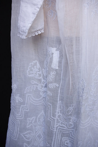 アンティーク教会チュニック　vêtement antique aube Church Smock5 .FR a l'epoque