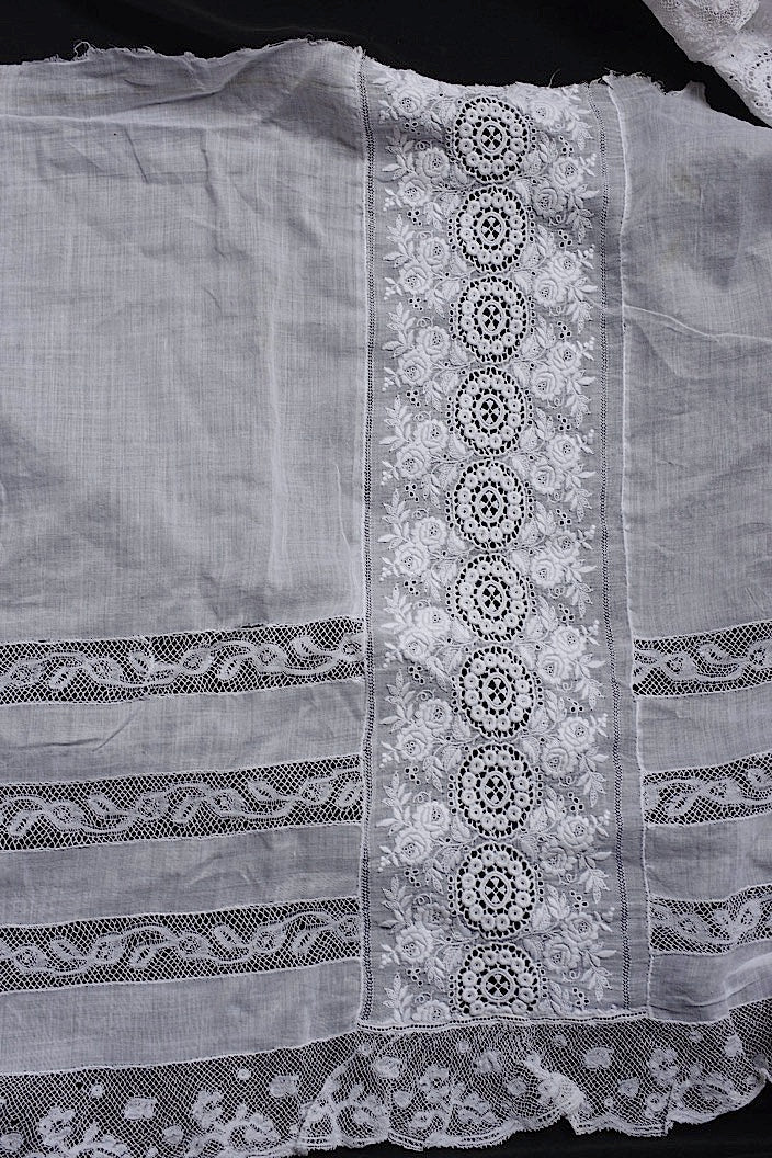 アンティークレース　dentelle ancinne レース生地はぎれ1 .FR a l'epoque