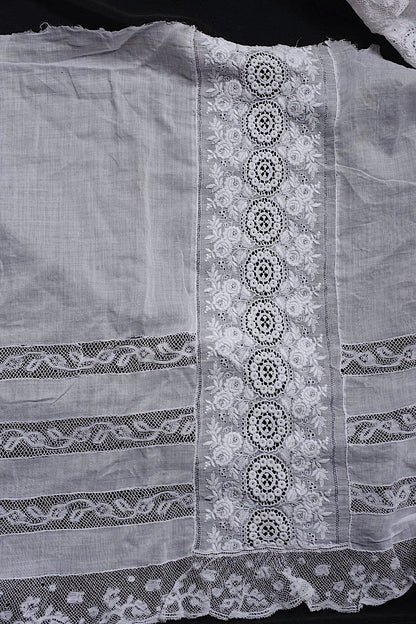 アンティークレース　dentelle ancinne レース生地はぎれ1 .FR a l'epoque