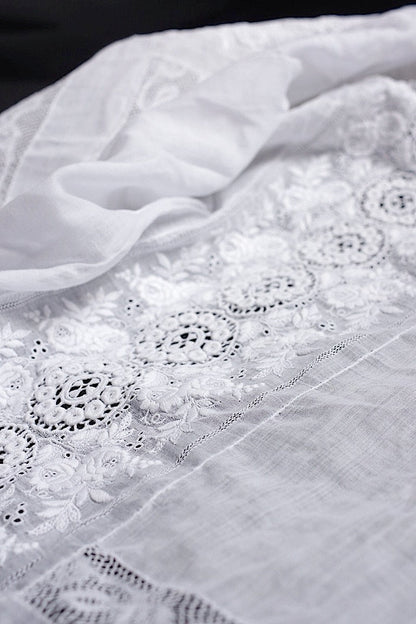 アンティークレース　dentelle ancinne レース生地はぎれ1 .FR a l'epoque