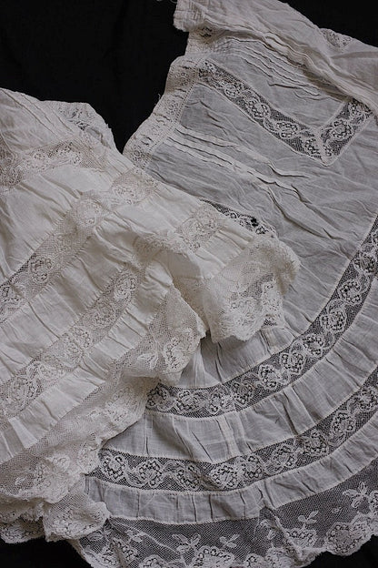 アンティークレース　dentelle ancinne レース生地はぎれ2 .FR a l'epoque