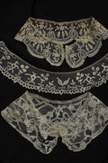 アンティークレース　dentelle ancinne 小さな襟3つ .FR a l'epoque