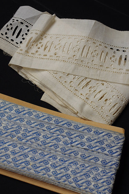 アンティークレース　dentelle ancienne リボン通し　テープ .FR a l'epoque