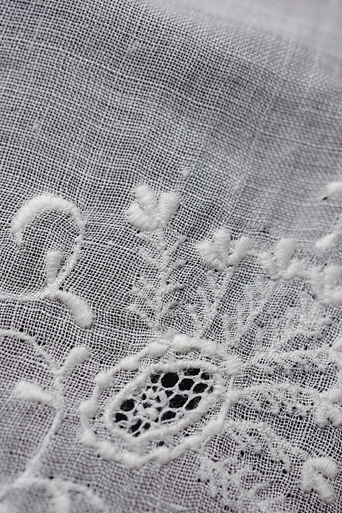 アンティークレースハンカチ　mouchoir  ancien ハンカチ1 .FR a l'epoque