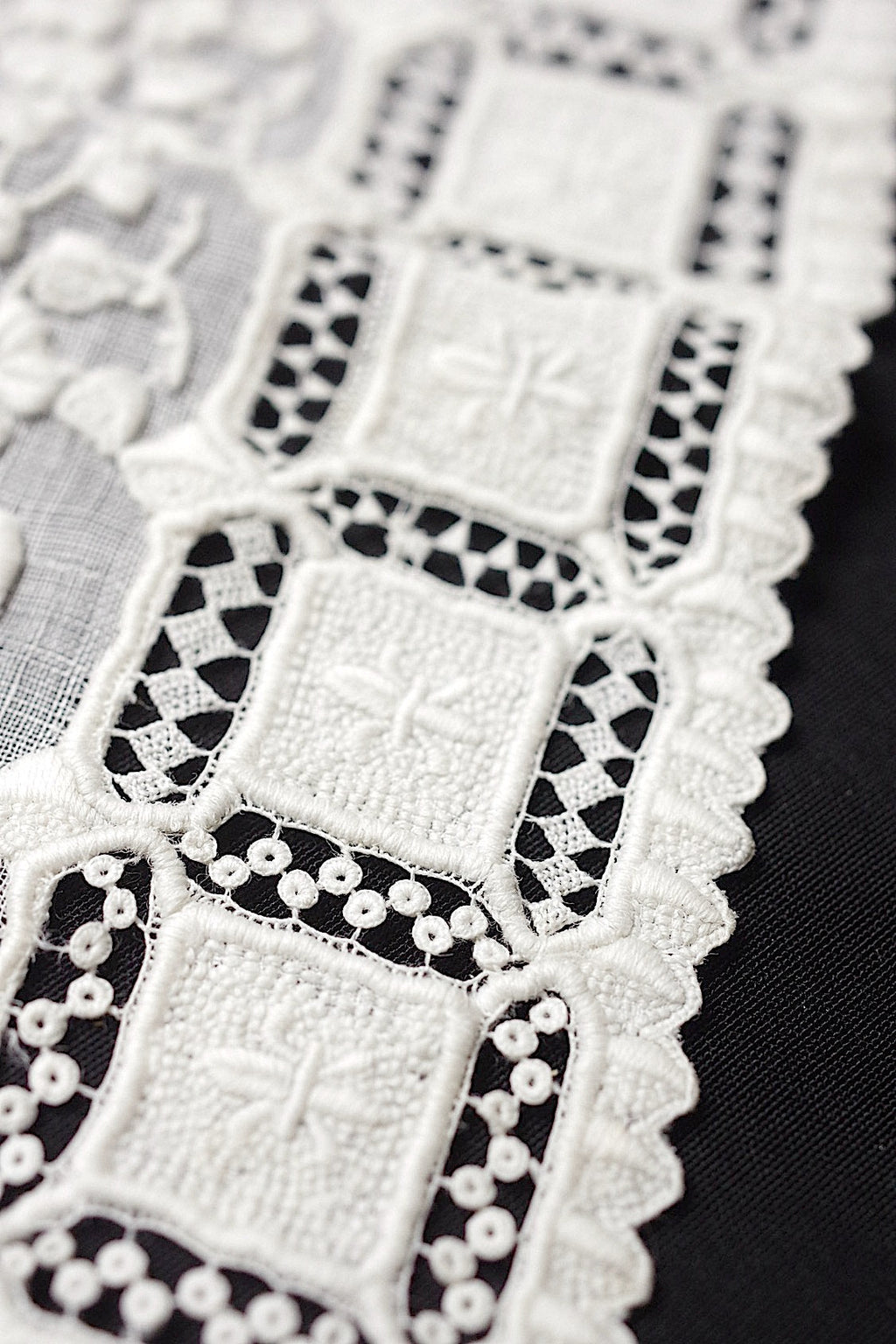 アンティークレースハンカチ　mouchoir  ancien ハンカチ2 .FR a l'epoque