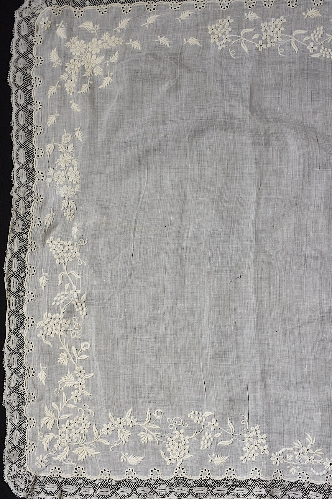 アンティークレースハンカチ　mouchoir ancien ハンカチ3 .FR a l'epoque