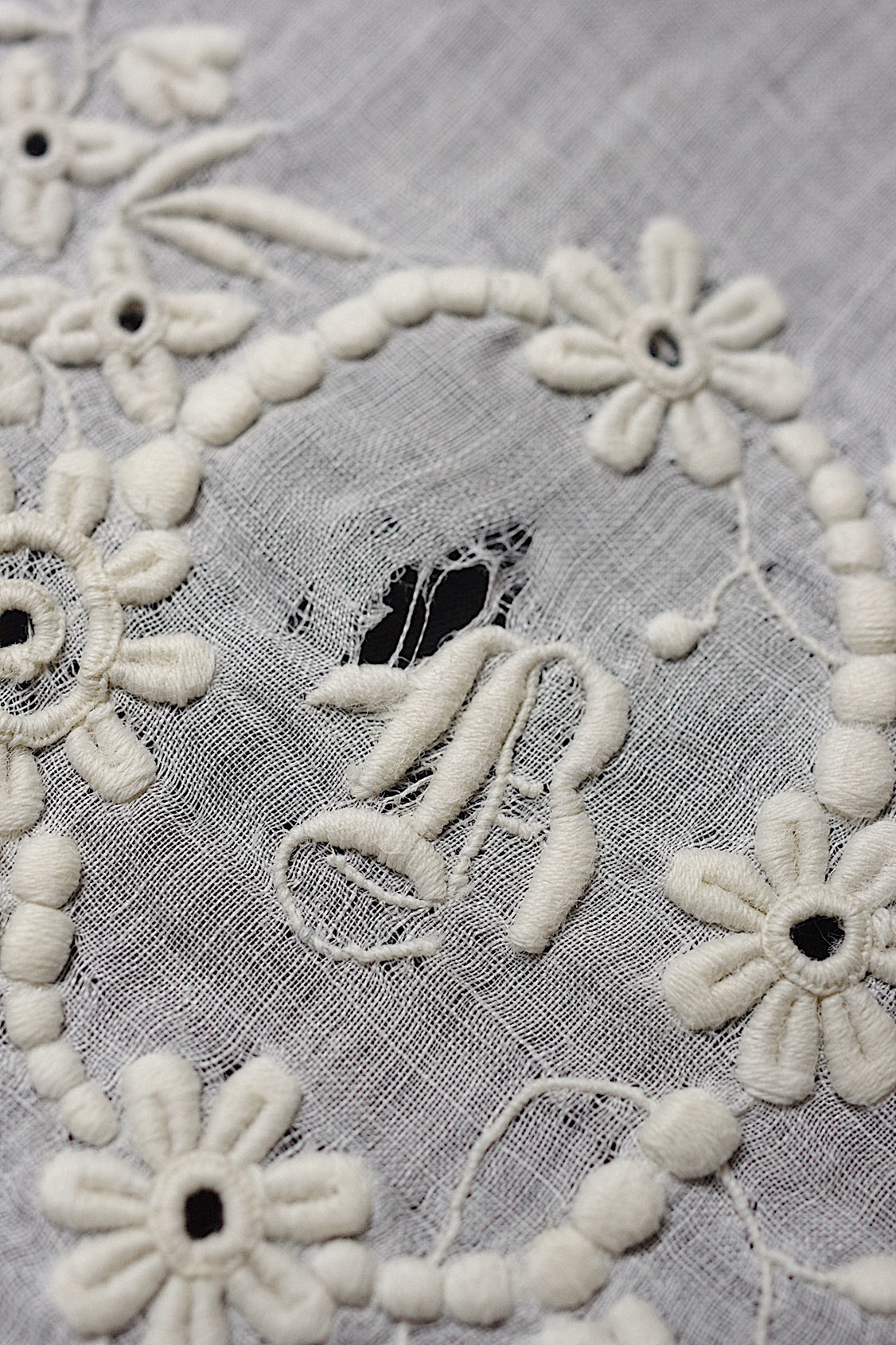 アンティークレースハンカチ　mouchoir ancien ハンカチ3 .FR a l'epoque