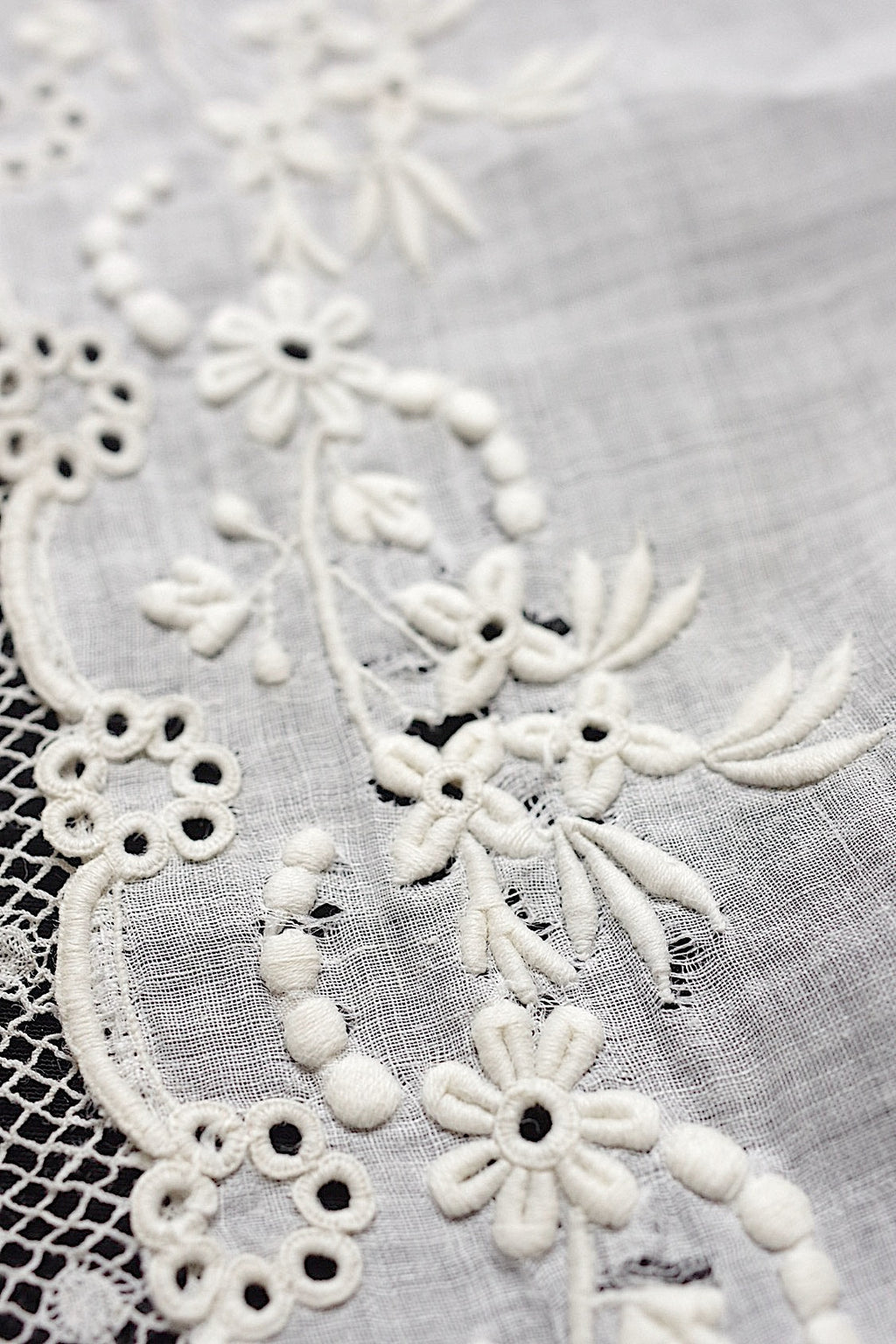 アンティークレースハンカチ　mouchoir ancien ハンカチ3 .FR a l'epoque