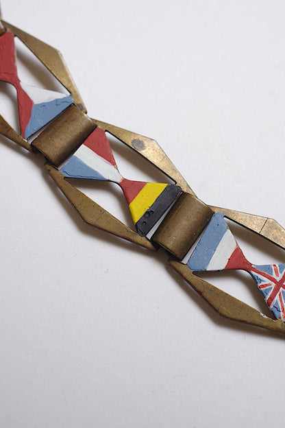 アンティークブレスレット　bracelet　antique 国旗 .FR a l'epoque