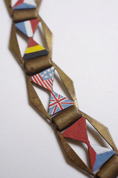 アンティークブレスレット　bracelet　antique 国旗 .FR a l'epoque