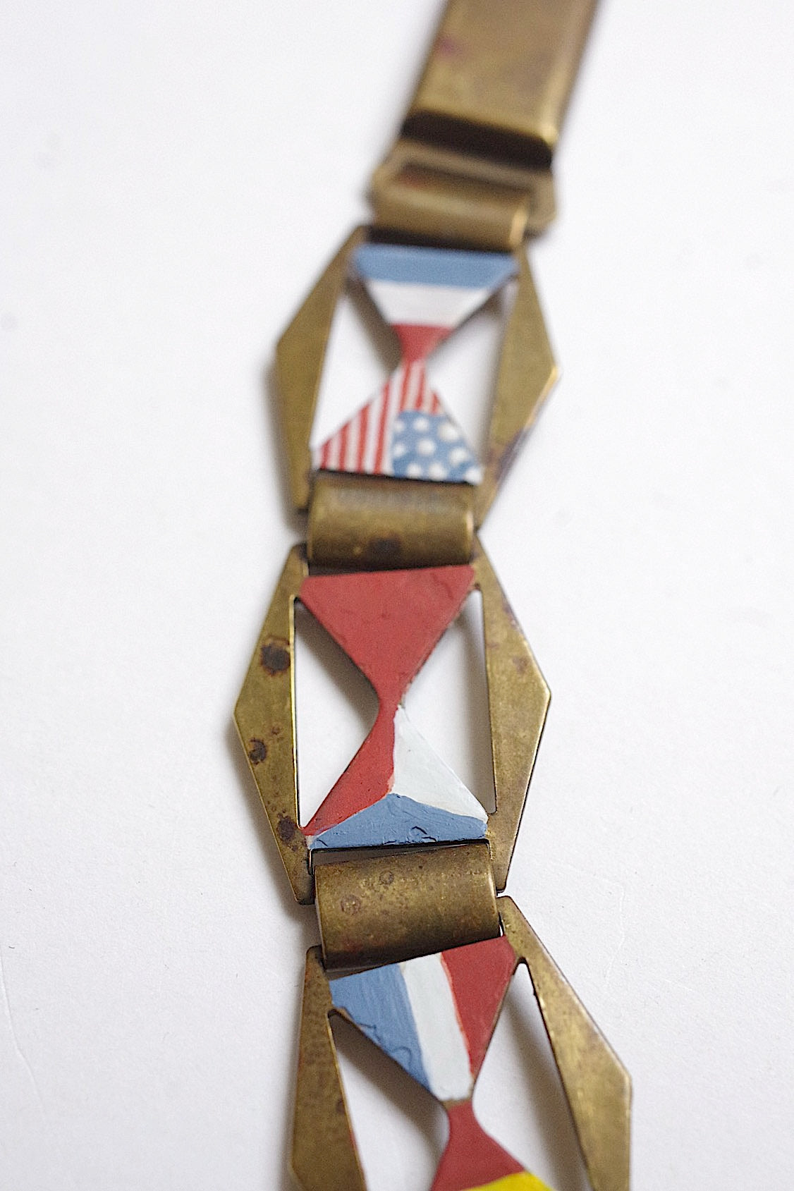 アンティークブレスレット　bracelet　antique 国旗 .FR a l'epoque