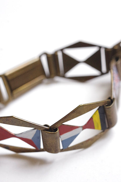 アンティークブレスレット　bracelet　antique 国旗 .FR a l'epoque