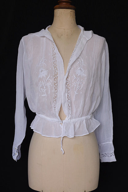 アンティークブラウス　vêtement antique セーラーカラー .FR a l'epoque