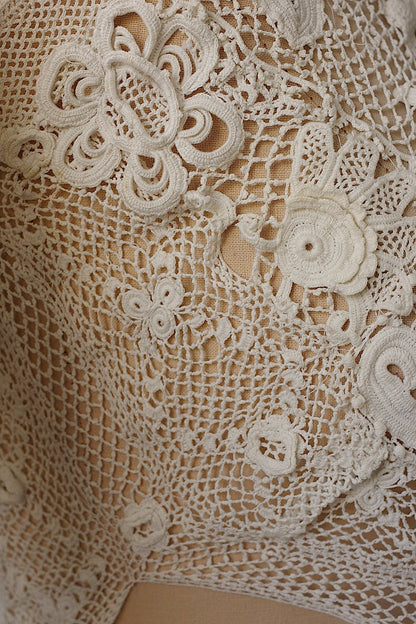 アンティークブラウス　vêtement antique クロシェレーストップ .FR a l'epoque