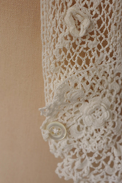 アンティークブラウス　vêtement antique クロシェレーストップ .FR a l'epoque