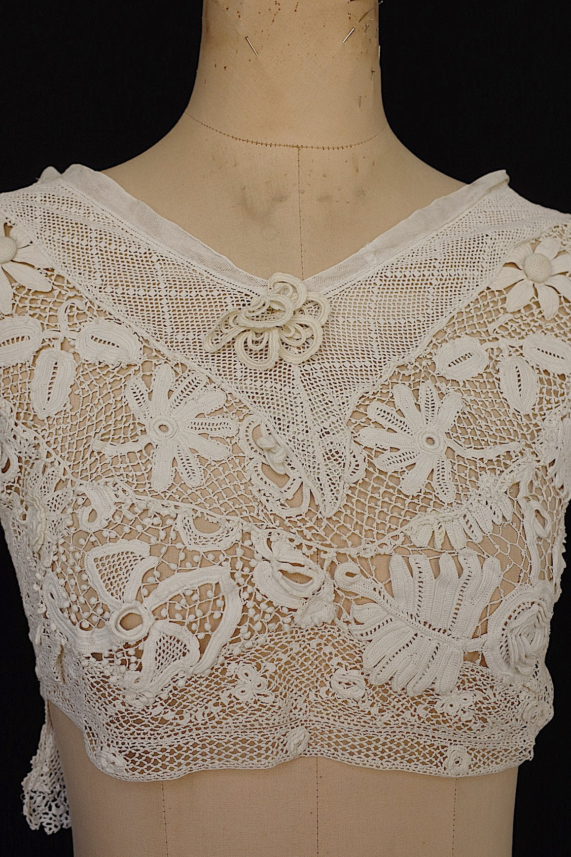 アンティークブラウス　vêtement antique クロシェレーストップ .FR a l'epoque