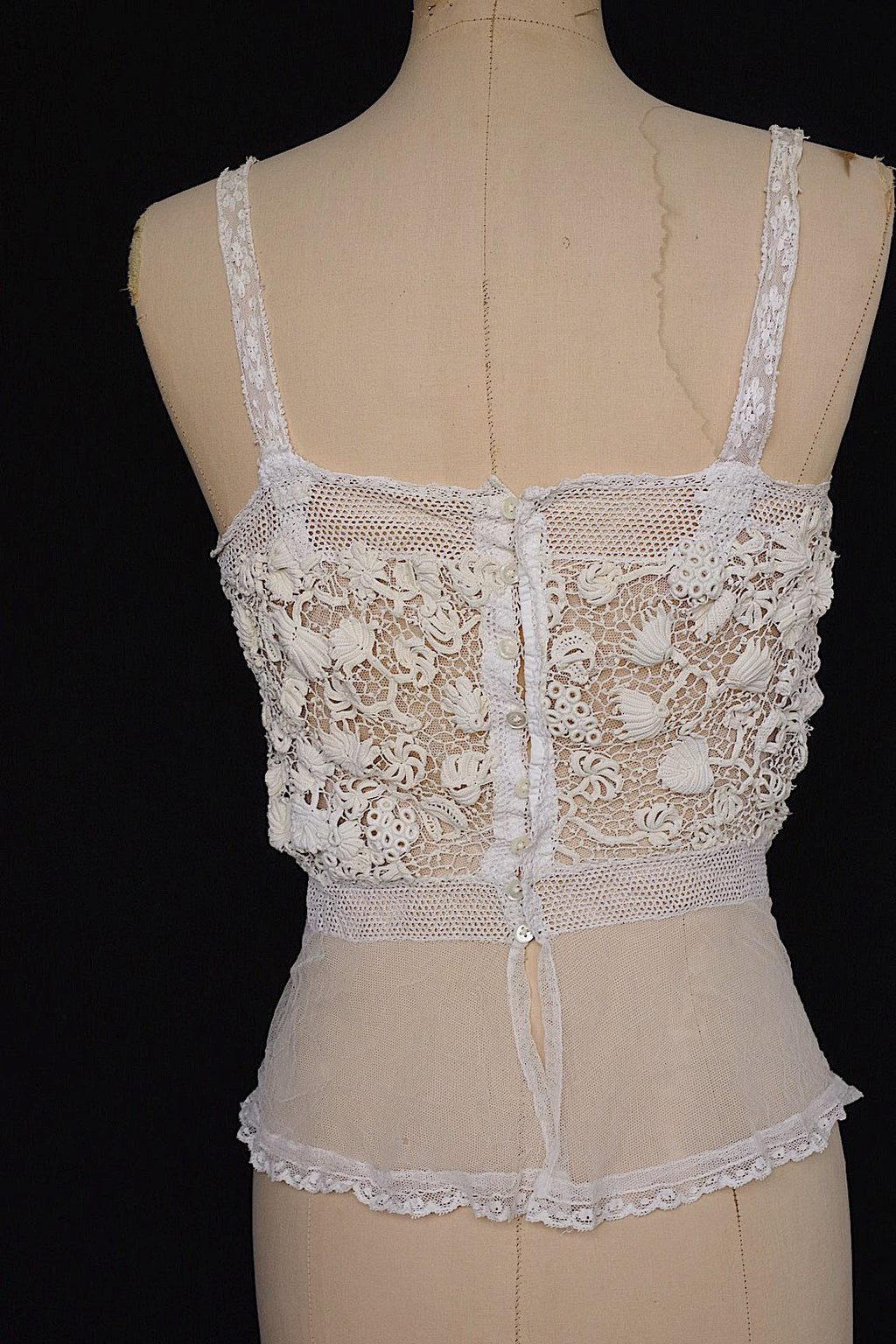 アンティークブラウス　vêtement antique クロシェレーストップ .FR a l'epoque