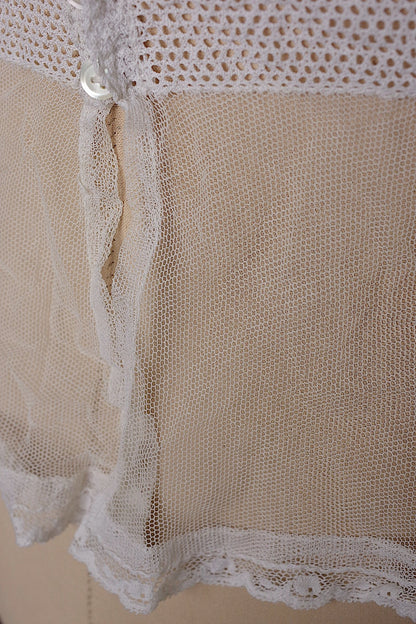 アンティークブラウス　vêtement antique クロシェレーストップ .FR a l'epoque