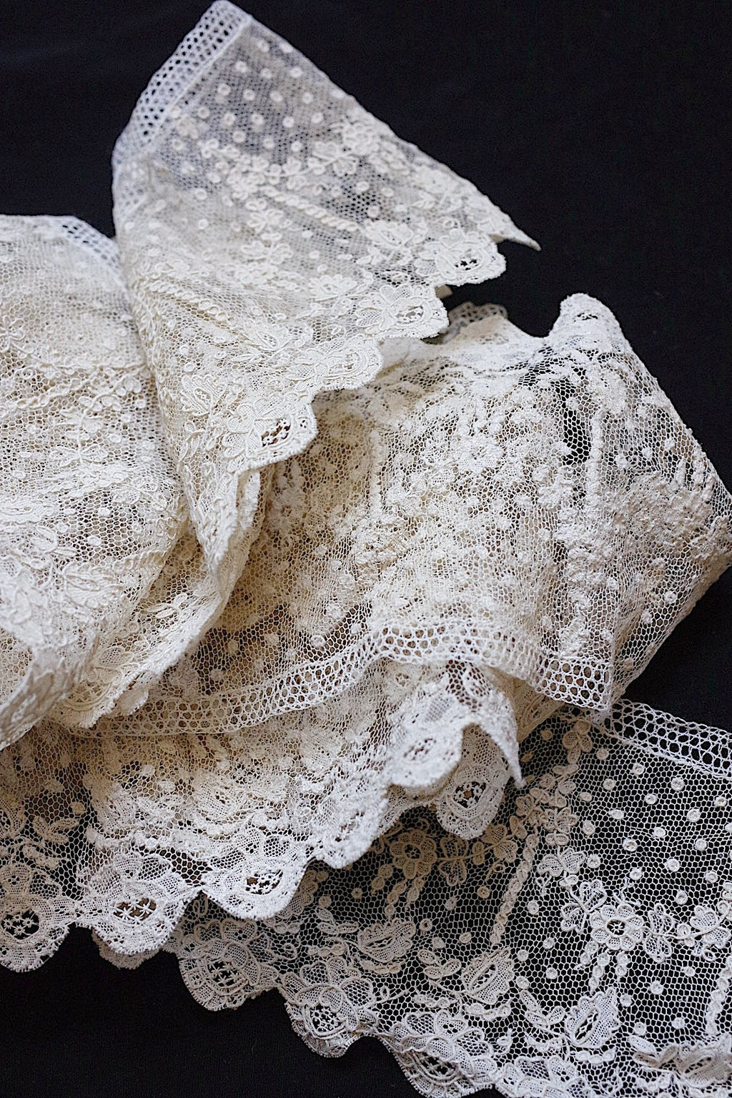 アンティークレース　dentelle ancienne アランソンレース　273cm .FR a l'epoque