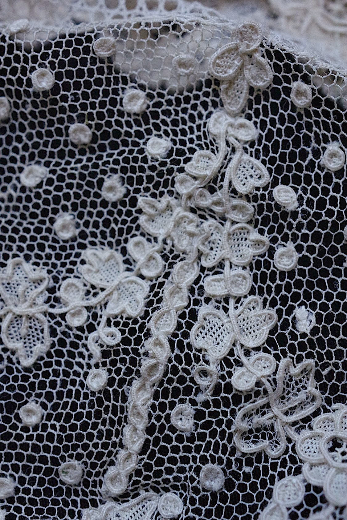 アンティークレース　dentelle ancienne アランソンレース　273cm .FR a l'epoque