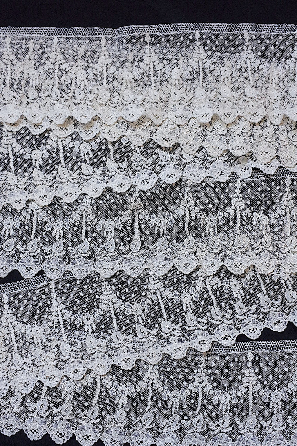 アンティークレース　dentelle ancienne アランソンレース　276cm .FR a l'epoque