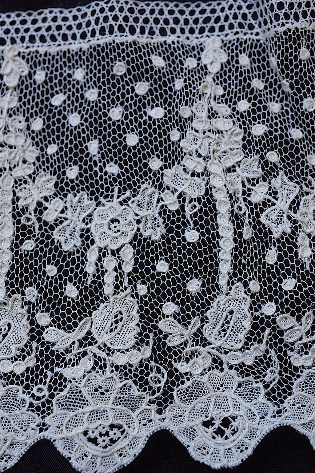 アンティークレース　dentelle ancienne アランソンレース　276cm .FR a l'epoque