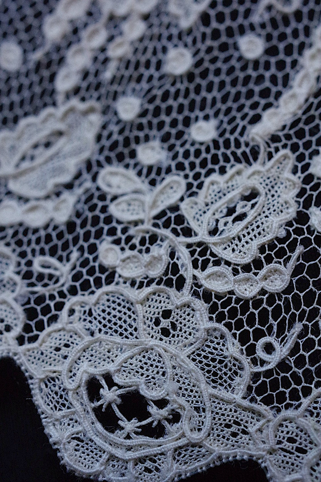 アンティークレース　dentelle ancienne アランソンレース　276cm .FR a l'epoque