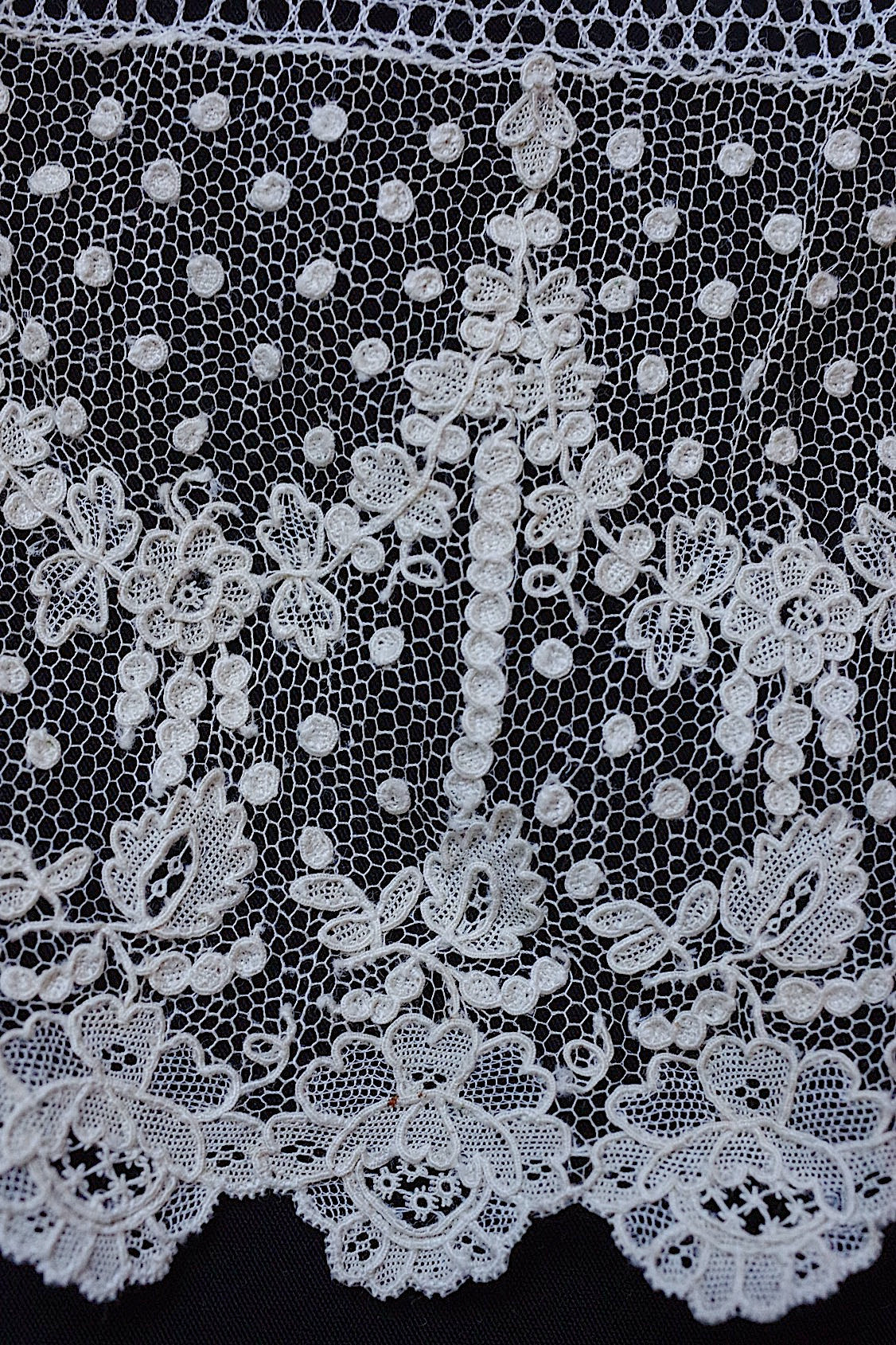 アンティークレース　dentelle ancienne アランソンレース　250cm .FR a l'epoque