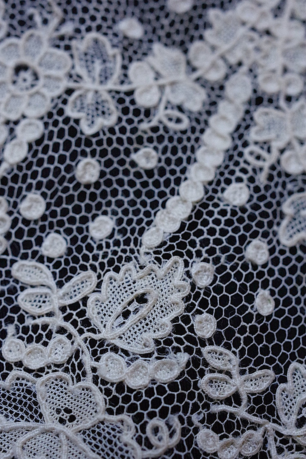 アンティークレース　dentelle ancienne アランソンレース　250cm .FR a l'epoque