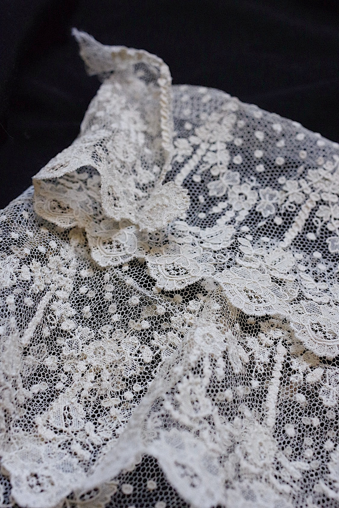 アンティークレース　dentelle ancienne アランソンレース　250cm .FR a l'epoque