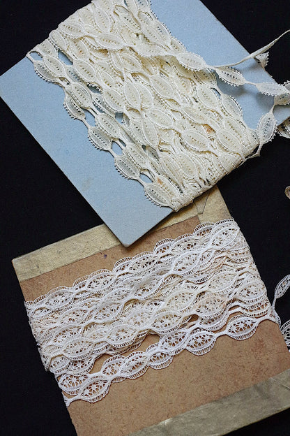 アンティークレース　dentelle ancienne レーステープ　ポコポコ　２種 .FR a l'epoque