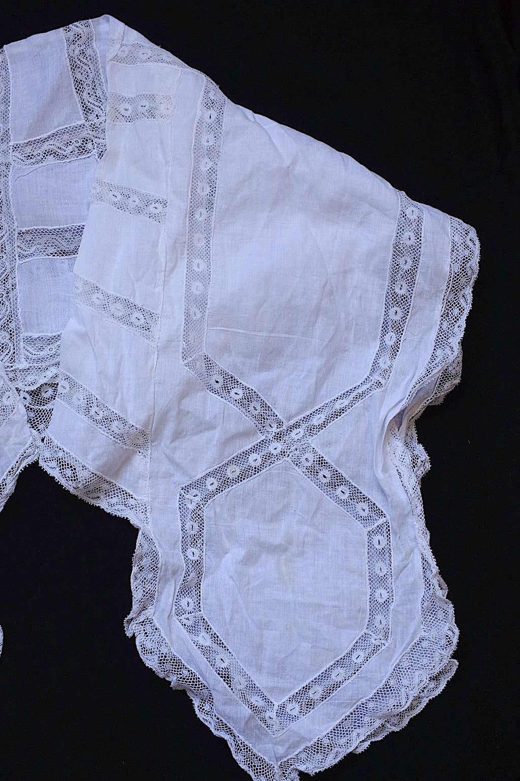 アンティークレース　dentelle ancienne 襟 .FR a l'epoque