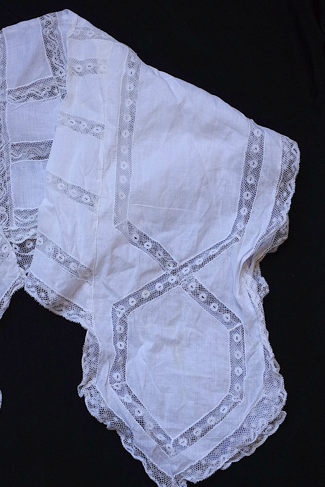 アンティークレース　dentelle ancienne 襟 .FR a l'epoque