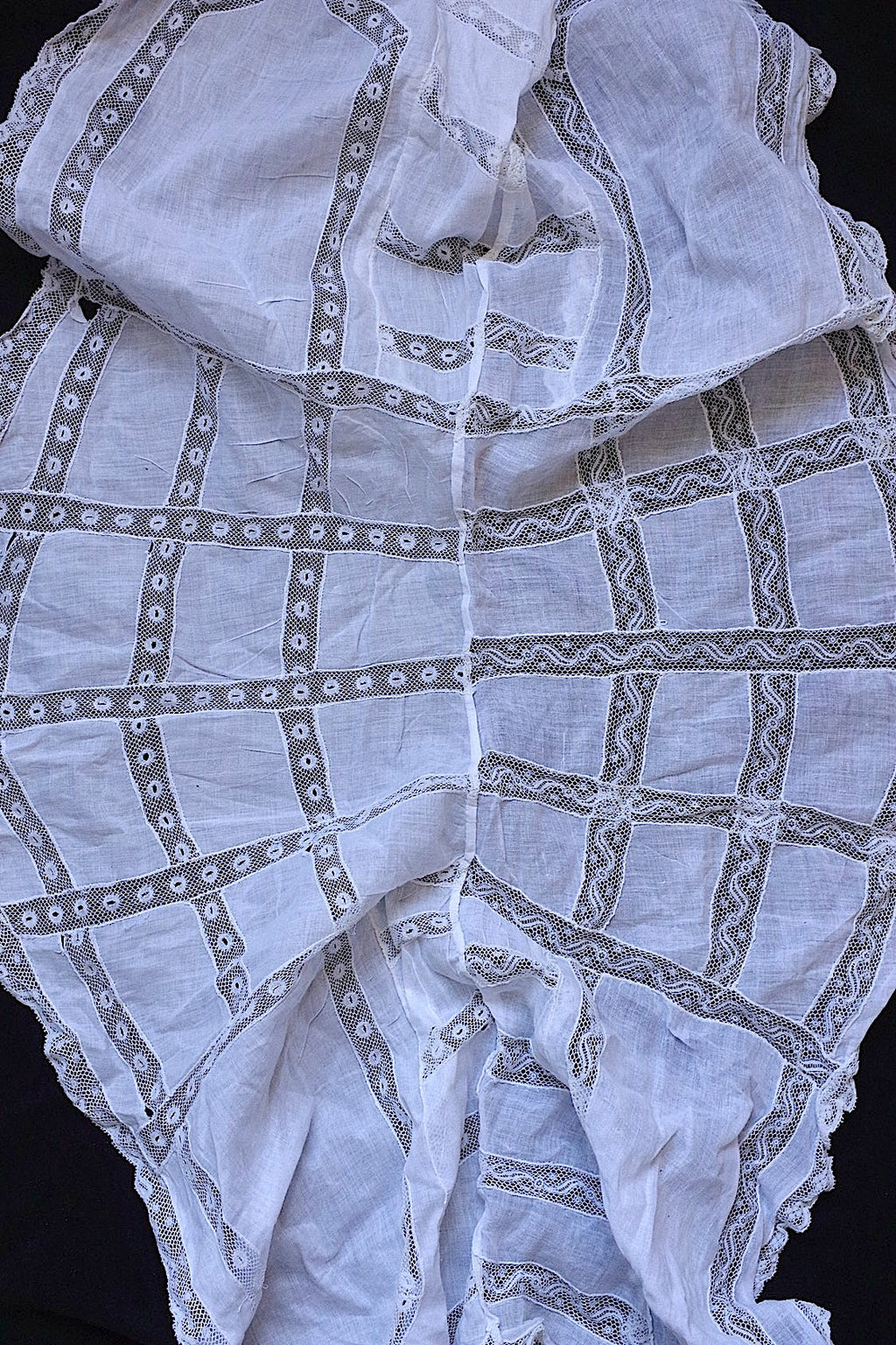 アンティークレース　dentelle ancienne 襟 .FR a l'epoque