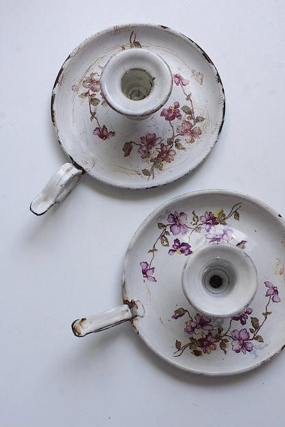 アンティークキャンドル立て　Bougeoir　すみれ .FR a l'epoque