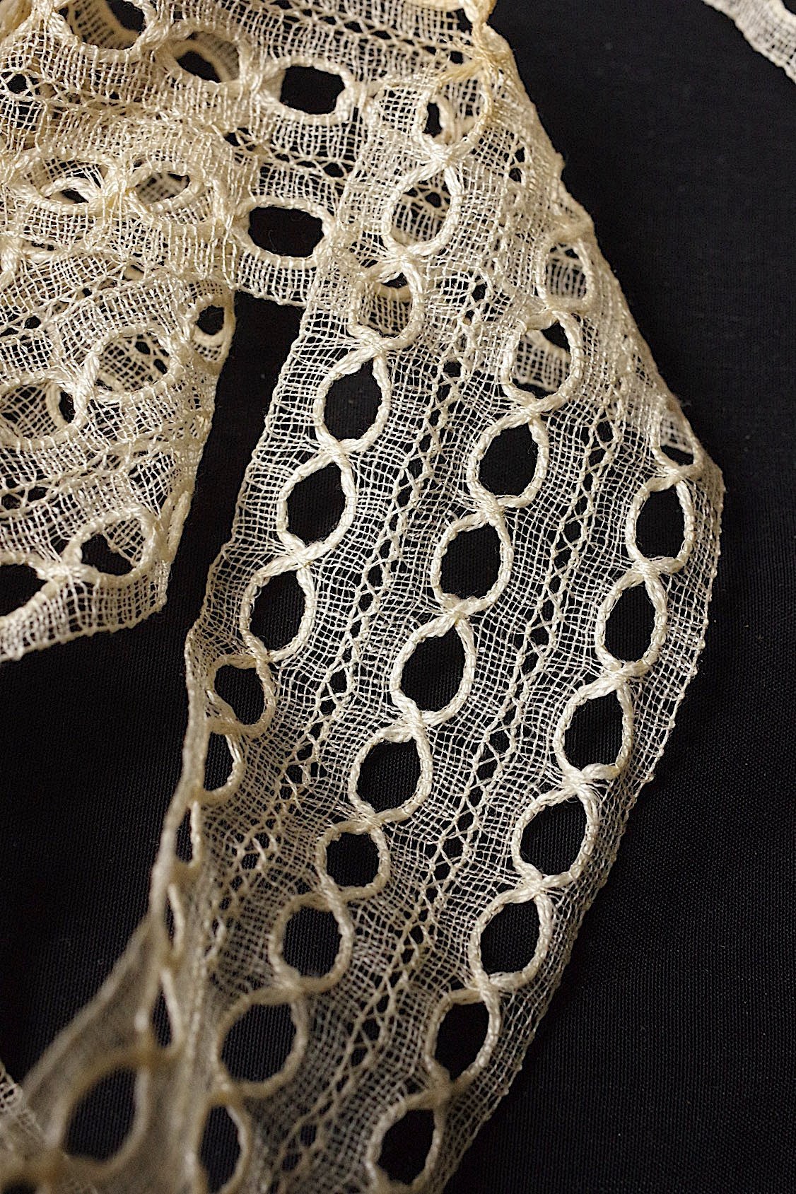 アンティークレース　dentelle ancienne リボン通しテープ .FR a l'epoque