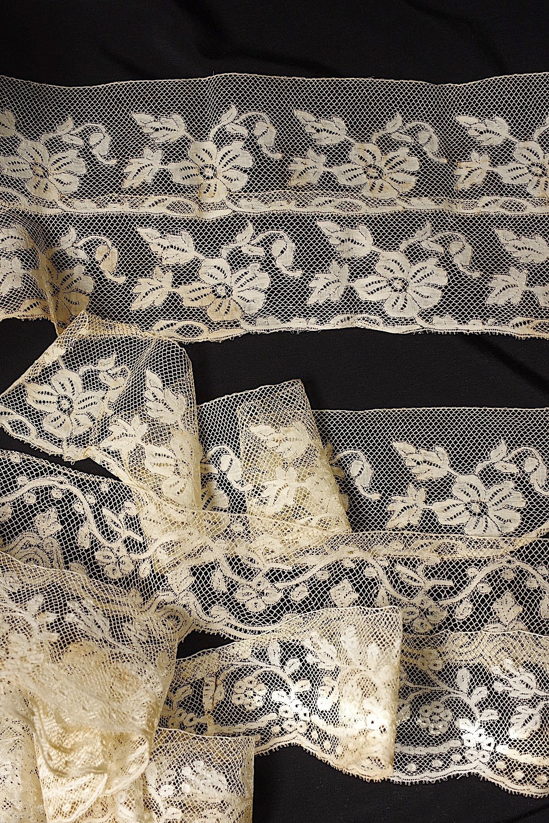 アンティークレース　dentelle ancienne　素材用　lots3 .FR a l'epoque