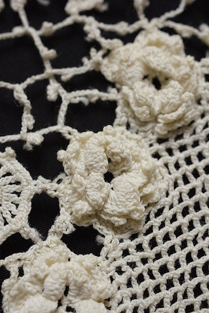 アンティークレース　dentelle ancienne クロシェ襟 .FR a l'epoque