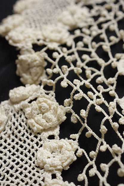 アンティークレース　dentelle ancienne クロシェ襟 .FR a l'epoque