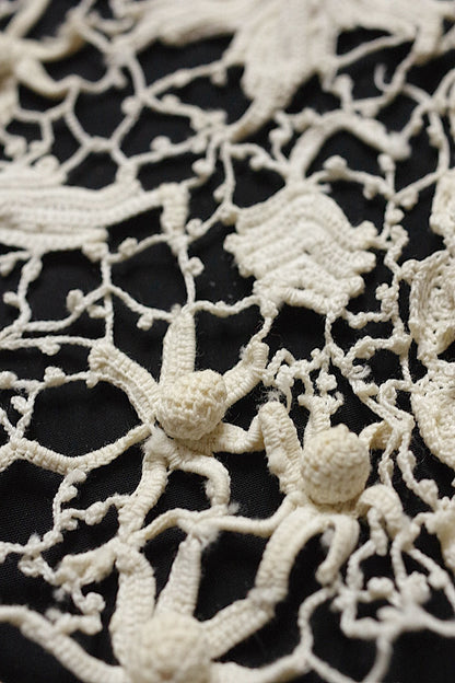 アンティークレース　dentelle ancienne クロシェ襟 .FR a l'epoque